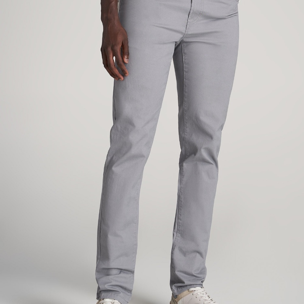 American Tall Dylan SLIM FIT Five-Pocket Pants in Pebble Grey - Pants for Tall M